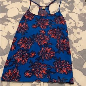 JCrew blouse blue floral